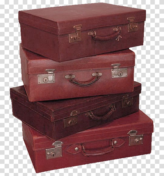 Suitcase Trunk Handbag , Brick red retro classic suitcase decorative pattern transparent background PNG clipart