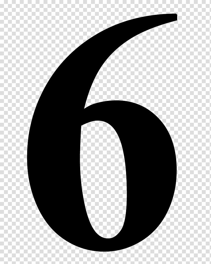 Symbol Numerical digit Number, Number 6 transparent background PNG clipart