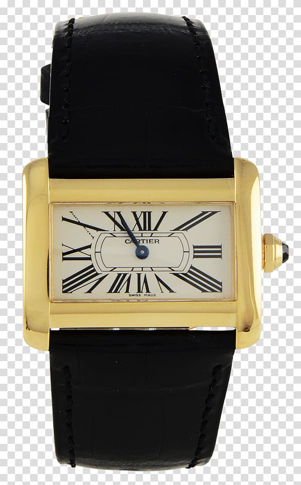 Watch strap Cartier Tank Luxury goods, watch transparent background PNG clipart