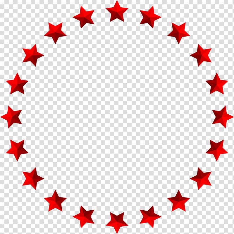 Circle, Red simplified star circle transparent background PNG clipart