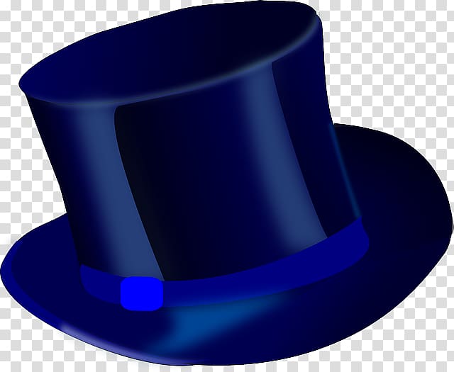 Top hat Cap , with a blue hat transparent background PNG clipart