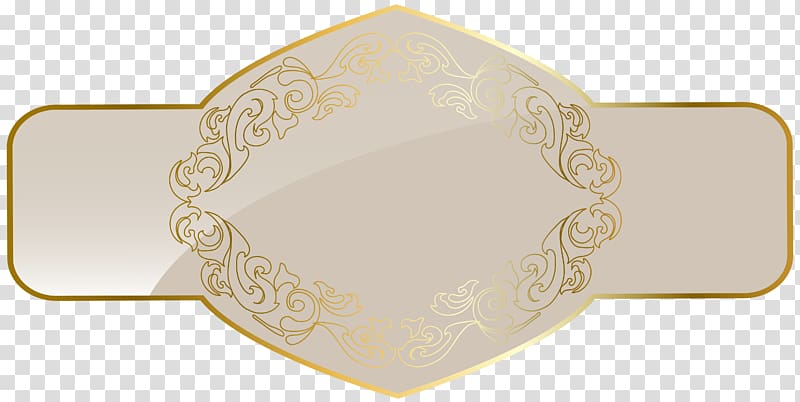 gold-colored floral signage, Rectangle Font, Cream Luxury Label Template transparent background PNG clipart