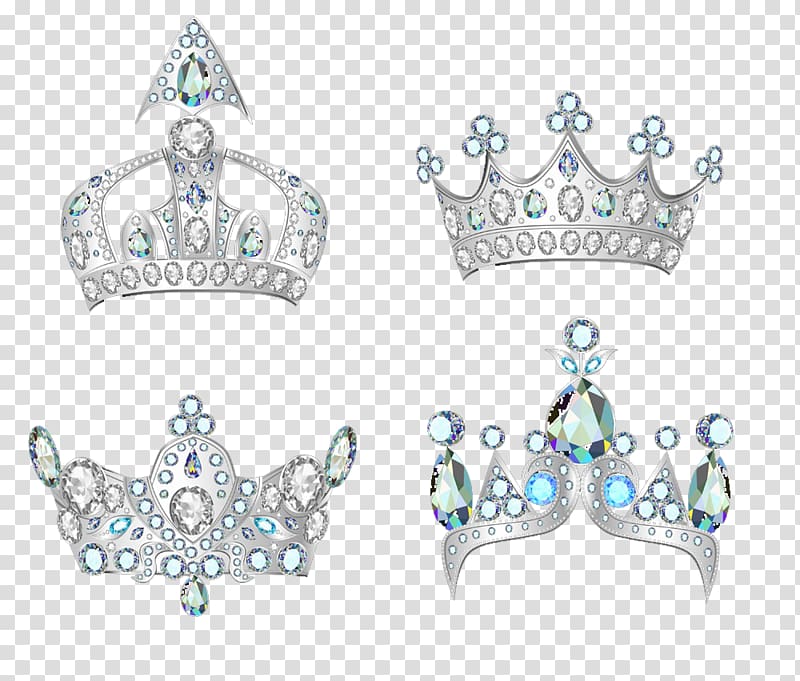 Headpiece Crown Diamond, Luxury Diamond Crown transparent background PNG clipart