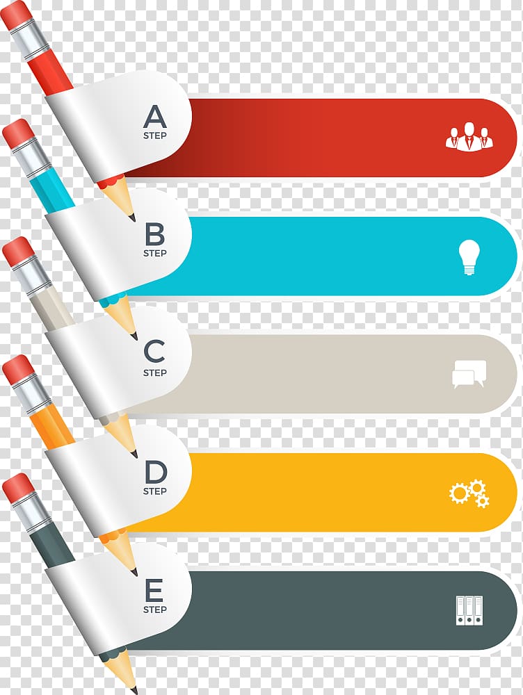 Chart Infographic, pencil Chart, assorted-color pencils transparent background PNG clipart