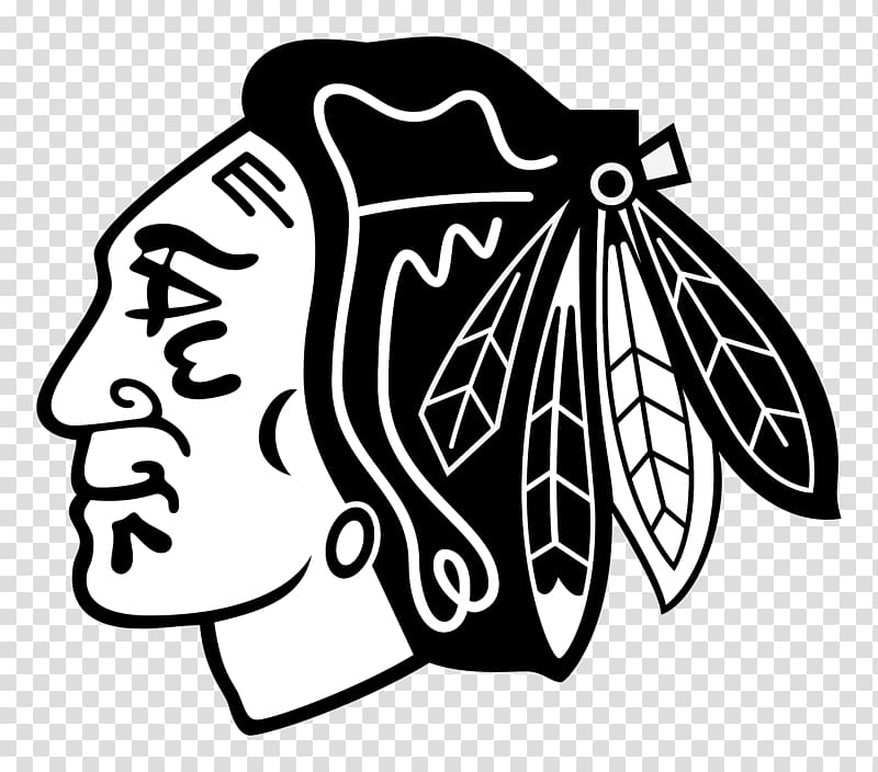 Chicago Blackhawks National Hockey League Logo , LOGOBblack transparent background PNG clipart