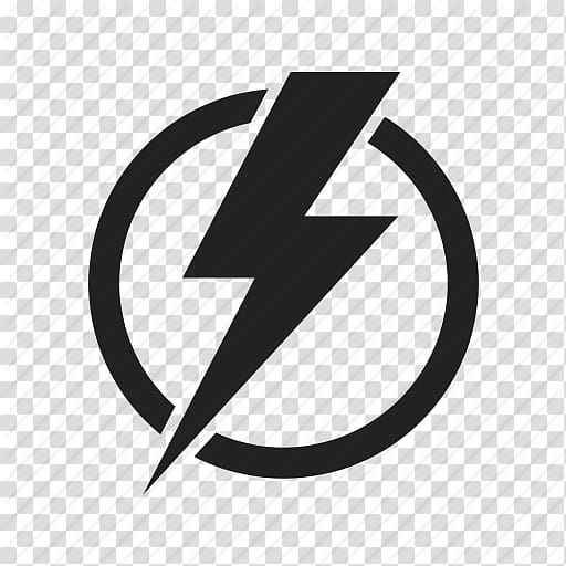black The Flash logo, Electricity Iconfinder Electrical energy Icon, Energy Pic transparent background PNG clipart