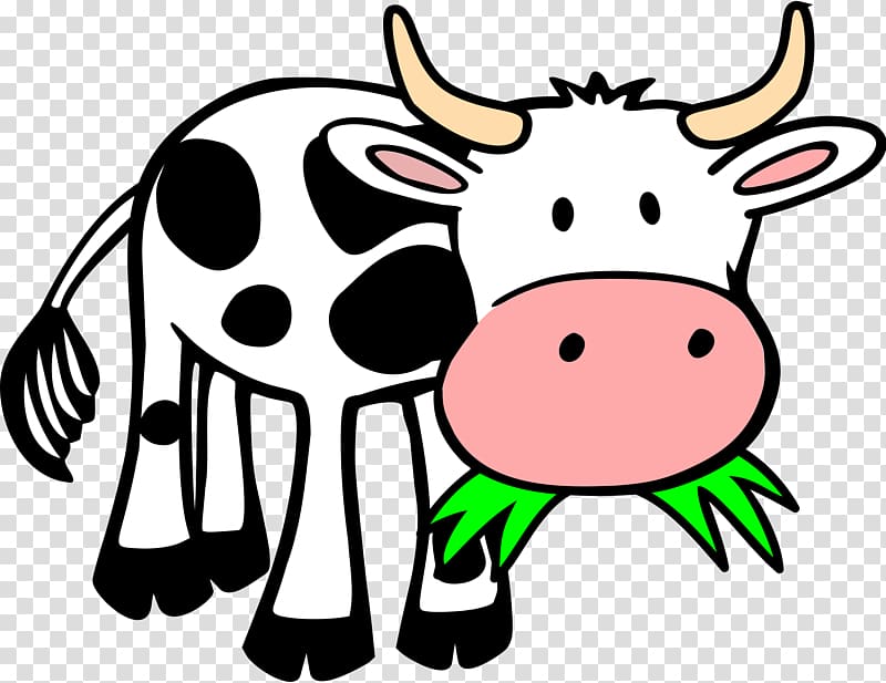 Holstein Friesian cattle Calf Eating , Family Animal transparent background PNG clipart