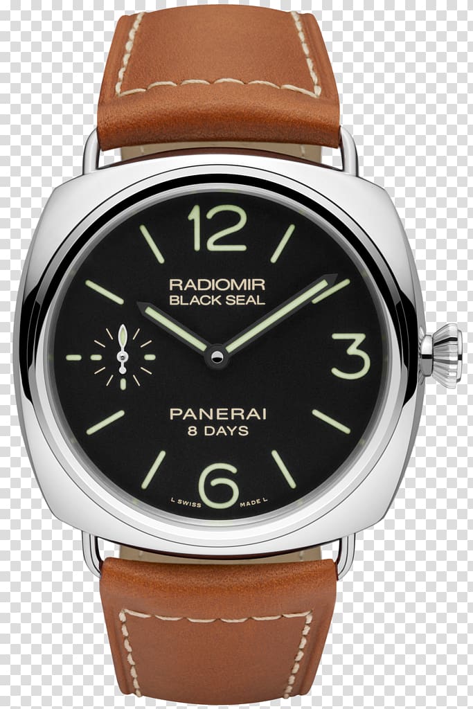 Panerai Automatic watch Movement Power reserve indicator, Panerai watches black male watch transparent background PNG clipart