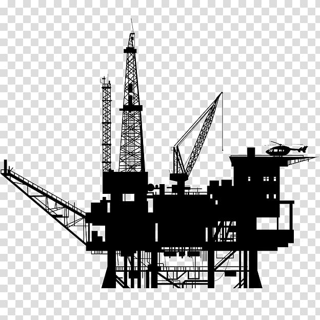 black oil rig plant art, Oil platform Drilling rig Petroleum Oil well, Platform transparent background PNG clipart