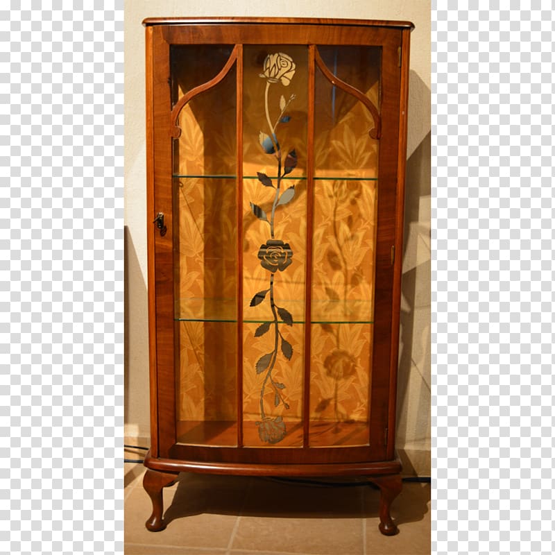 Cupboard Chiffonier Antique Armoires & Wardrobes Wood stain, home showcase interior transparent background PNG clipart