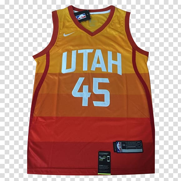 Utah Jazz 2017–18 NBA season Basketball Swingman Shirt, Donovan Mitchell transparent background PNG clipart