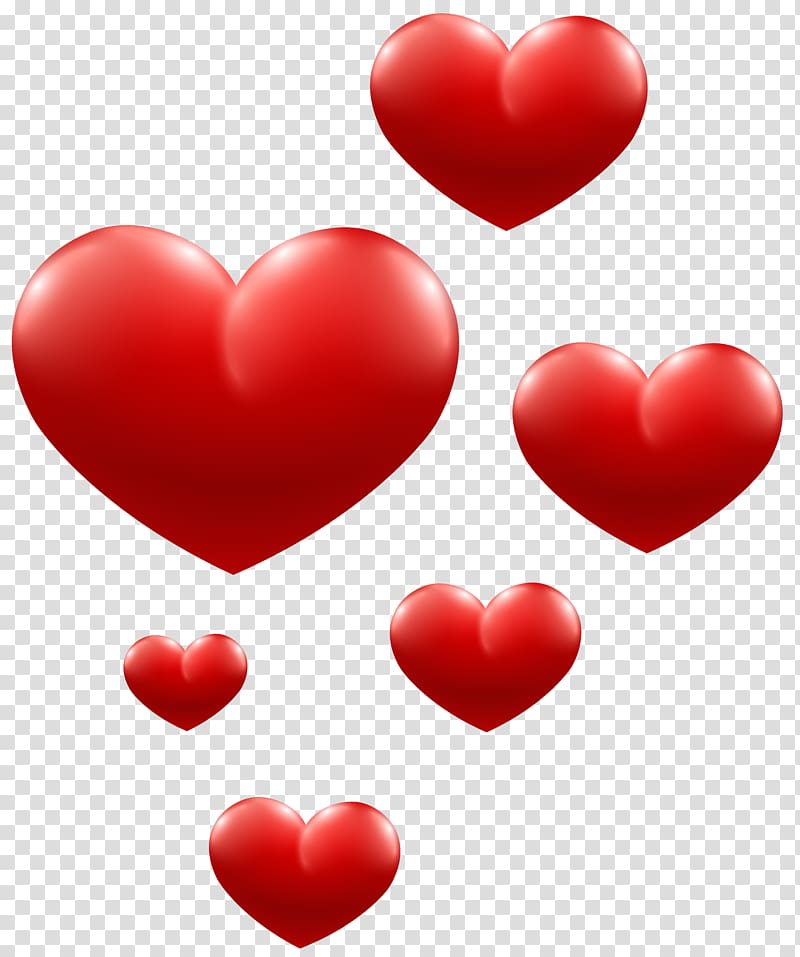 red hearts , Heart Paper, Red Hearts transparent background PNG clipart