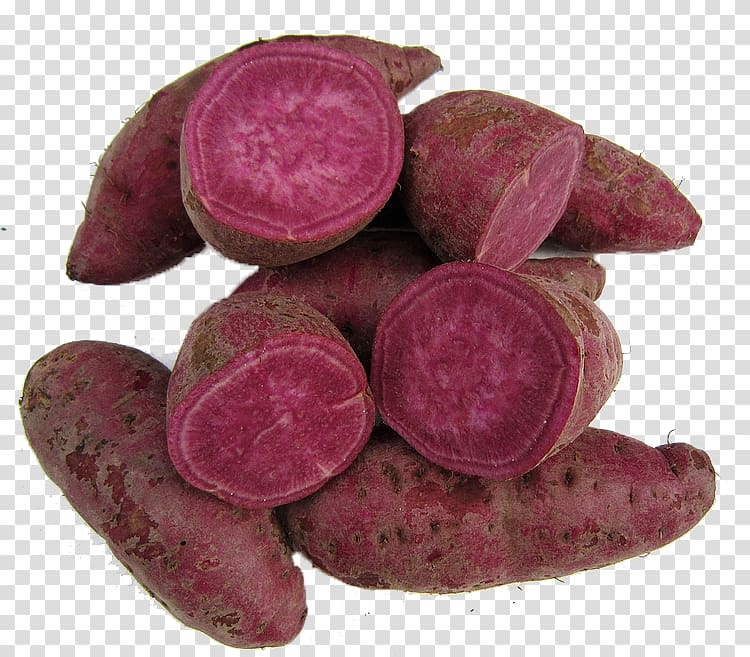 Sweet potato Dioscorea alata Purple Yam, Cut sweet potato transparent background PNG clipart