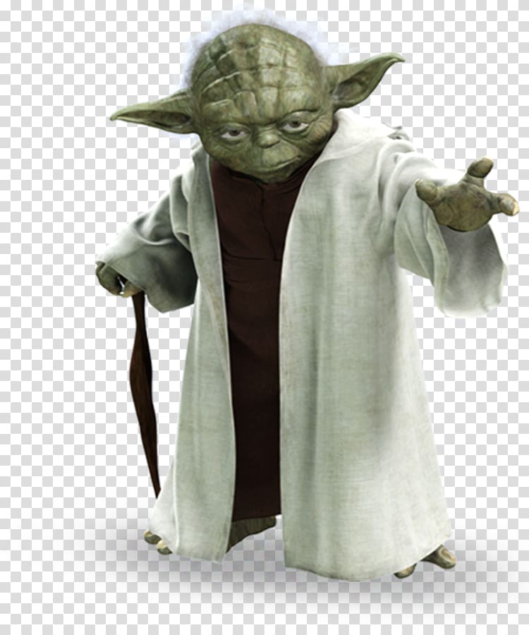 Master Yoda wearing white coat, Yoda Luke Skywalker Jedi Computer Icons, children chair transparent background PNG clipart