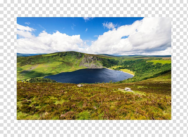 Lough Tay Landscape Lake Loch, Mountain watercolor transparent background PNG clipart