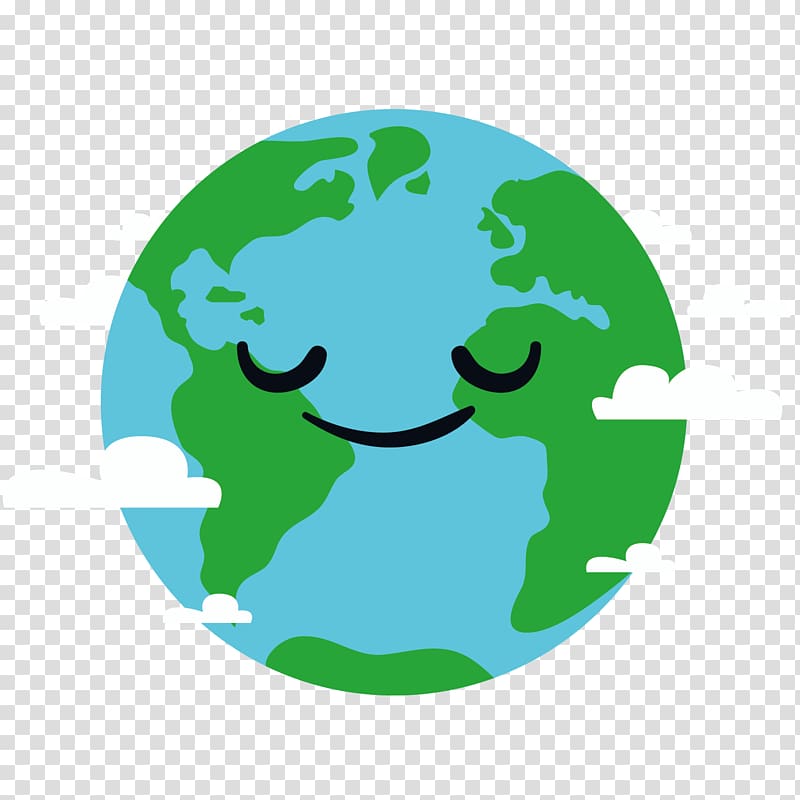 earth with clouds illustration, Earth T-shirt, blue earth smiling face transparent background PNG clipart