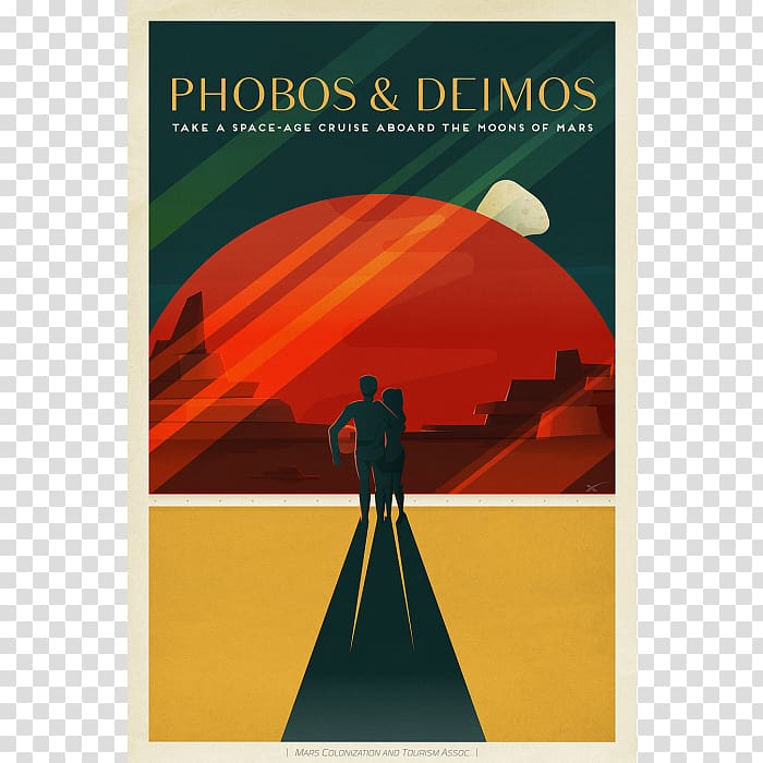SpaceX Mars travel poster Magnet Valles Mariners