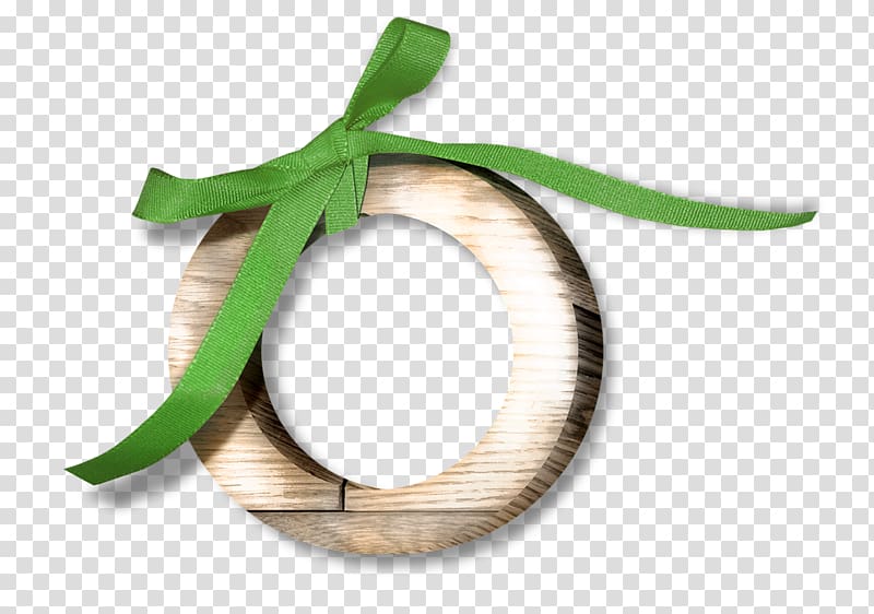Circle Computer file, Green wooden bow ring transparent background PNG clipart