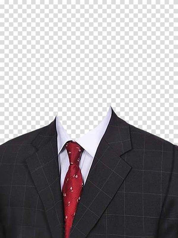 Suit Necktie, Checkered suit and red tie transparent background PNG ...
