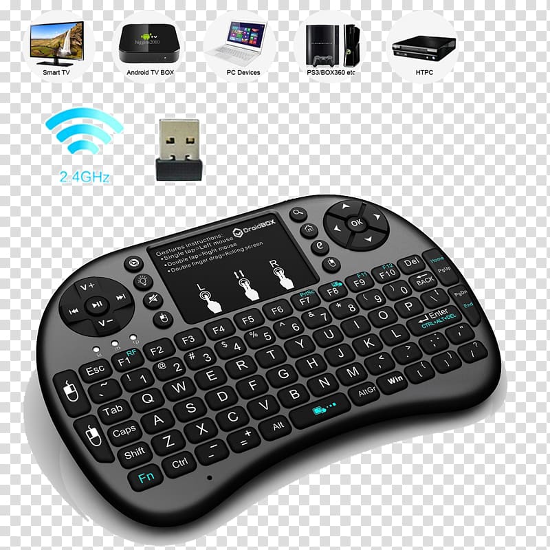 Computer keyboard Rii i8 Computer mouse Backlight Wireless keyboard, multi-media transparent background PNG clipart