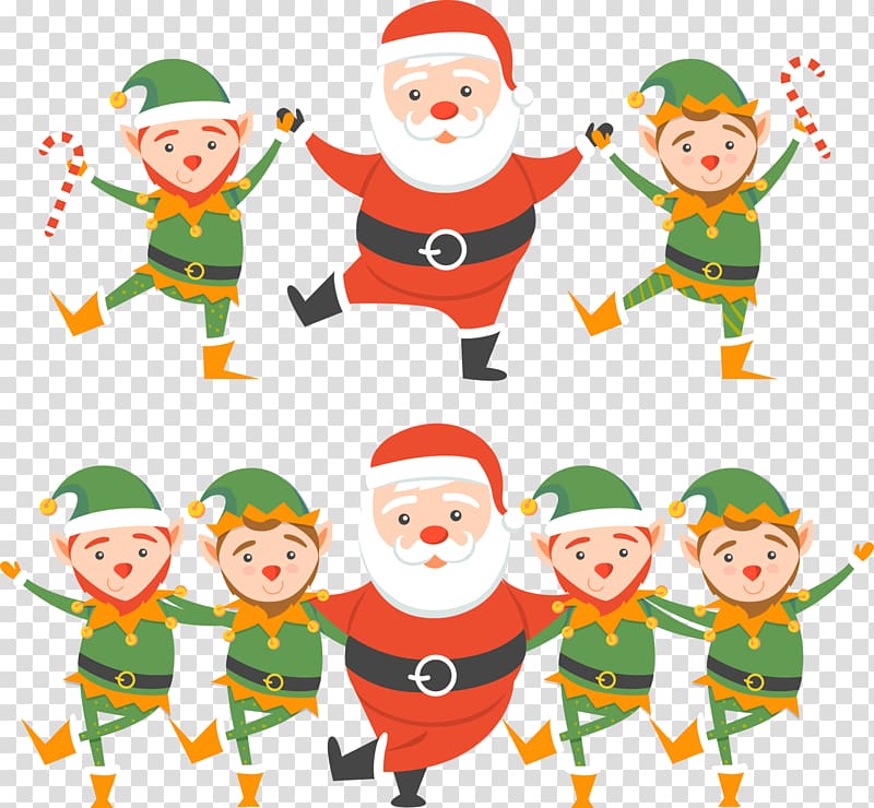 Santa Claus Christmas elf Elf Yourself, Santa Claus with children transparent background PNG clipart