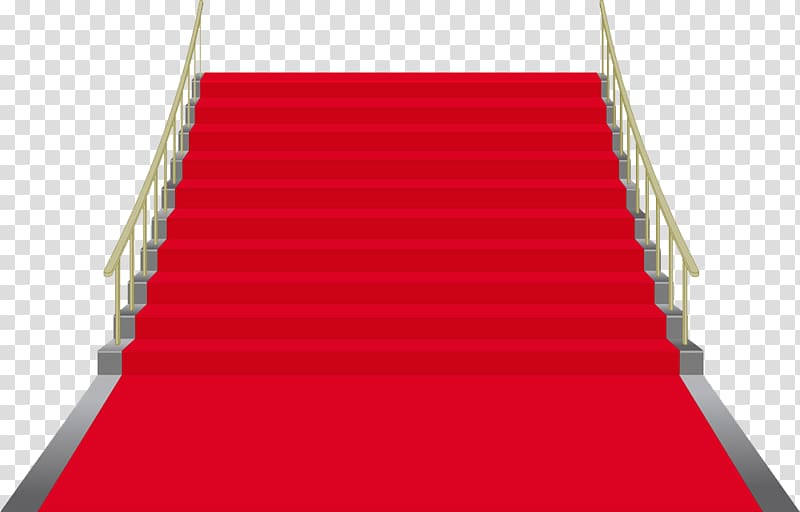 stairs with red carpet illustration, Stairs Stair carpet , Stairs covered with red carpet transparent background PNG clipart