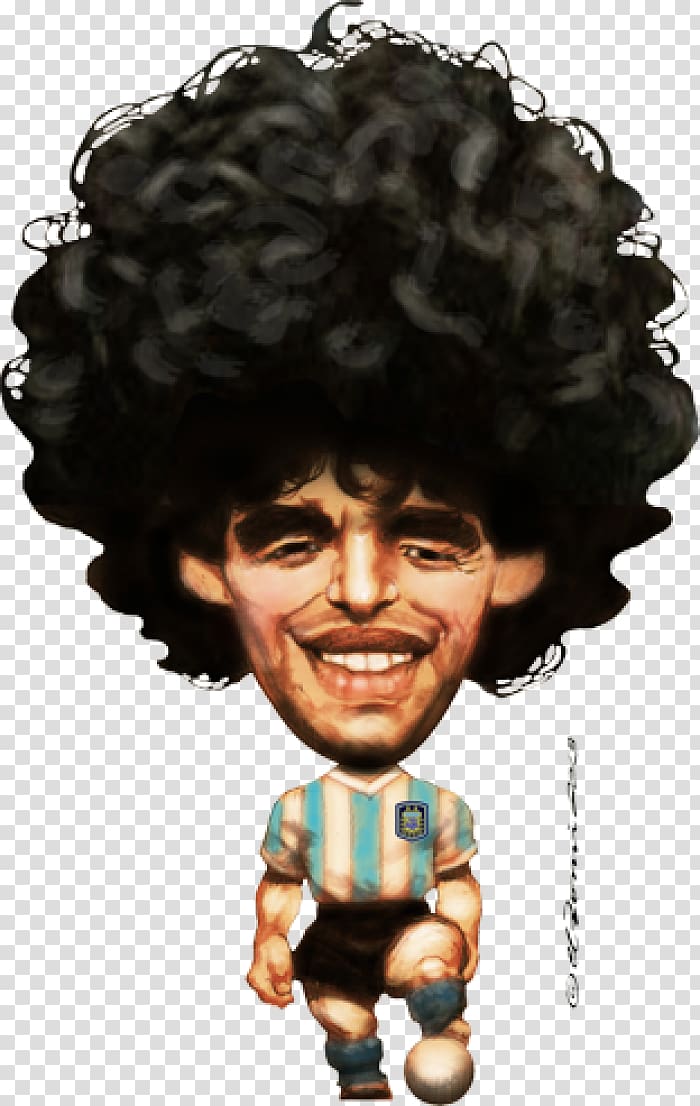 Diego Maradona Argentina national football team Caricature Boca Juniors Football player, others transparent background PNG clipart