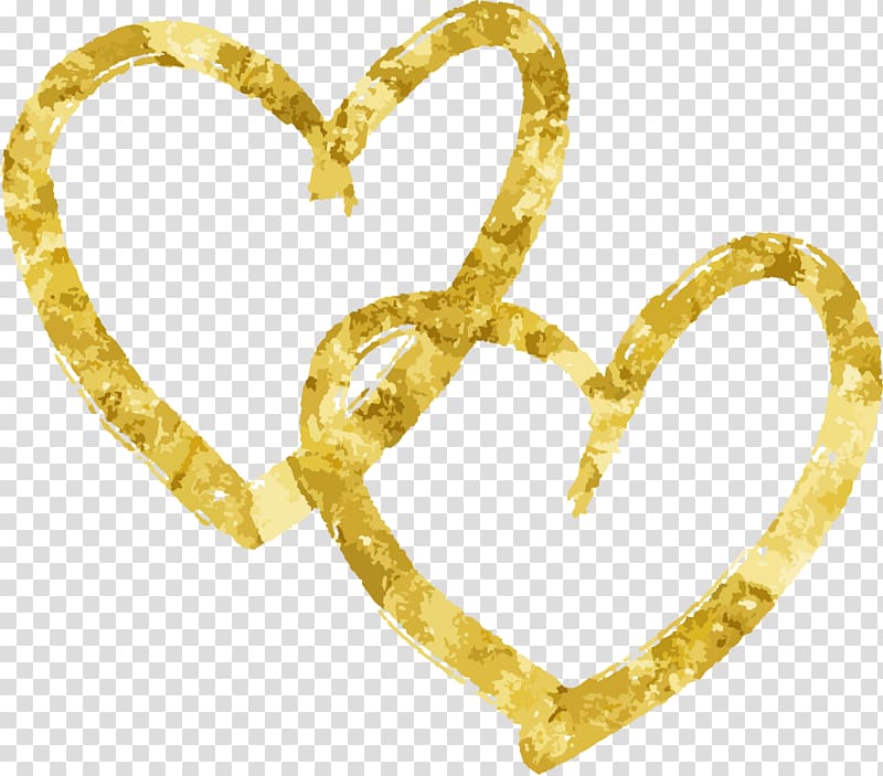 Qixi Festival Valentines Day Love, Valentines Day love golden elements transparent background PNG clipart