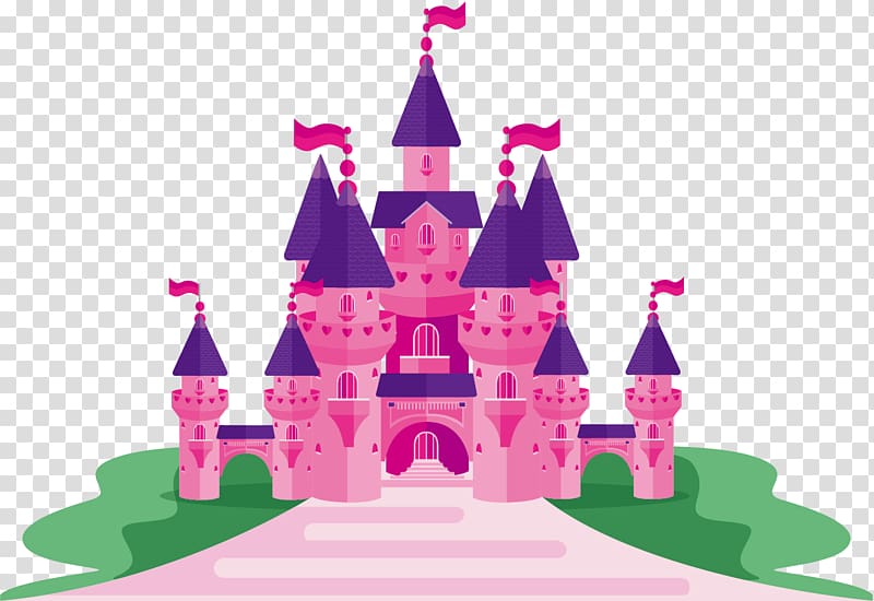 pink castle , Princess Jasmine Cinderella Castle, Imperial Palace transparent background PNG clipart
