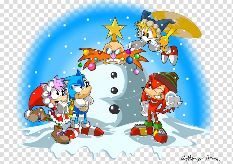 Christmas tree Sonic the Hedgehog Doctor Eggman Tails Amy Rose, christmas tree transparent background PNG clipart