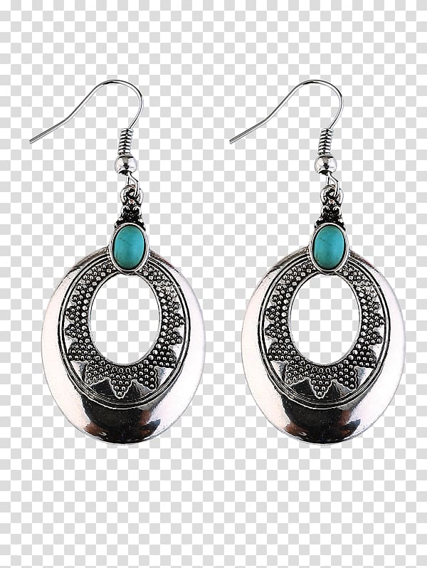 Turquoise Earring Jewellery Body piercing Stone, Necklace Hook transparent background PNG clipart