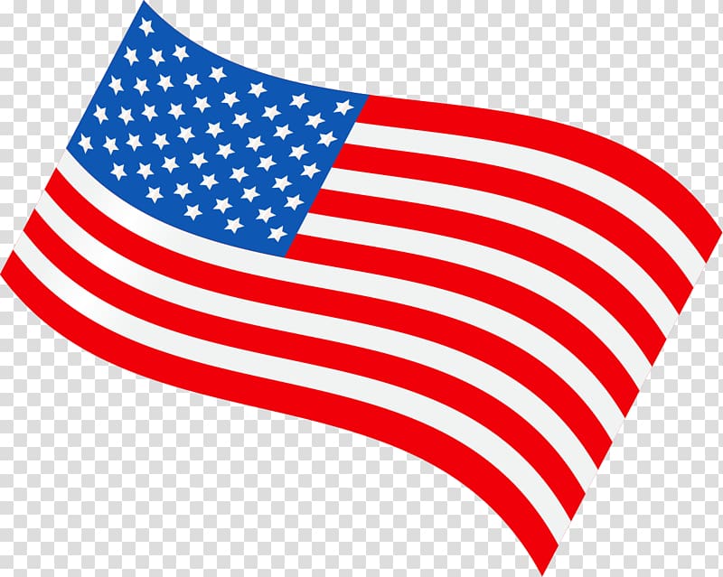Flag of the United States Illustration, Cartoon US flag transparent background PNG clipart