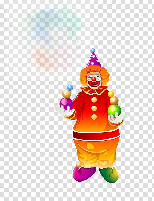 Pierrot Illustrator Circus Illustration, Clowns play ball transparent background PNG clipart