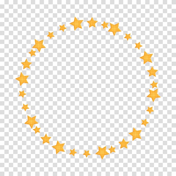 illustration of stars forming circle, Circle Star Illustration, Golden Round Frame Pic transparent background PNG clipart
