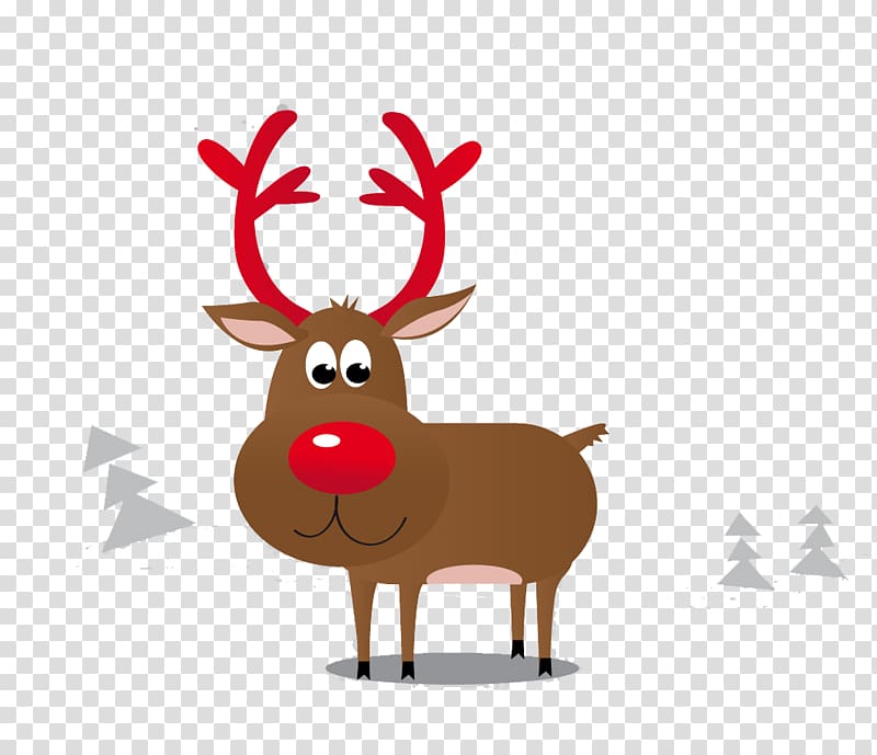 Elk Reindeer Christmas, Lovely Reindeer transparent background PNG clipart