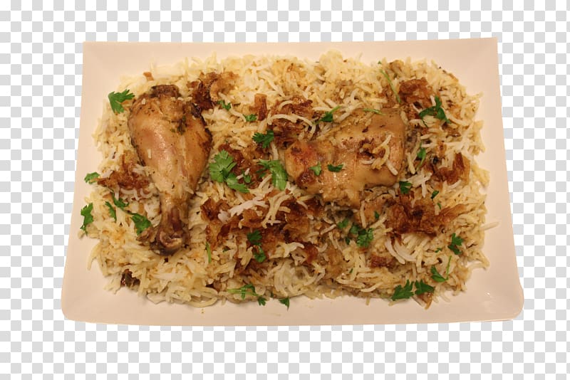 Pilaf Hyderabadi biryani Fried rice Flattened rice, A fried rice chicken rice transparent background PNG clipart
