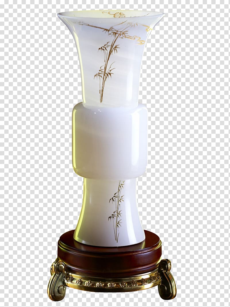 white and brown ceramic vase, Vase Jade Ceramic Porcelain, Jade vase transparent background PNG clipart