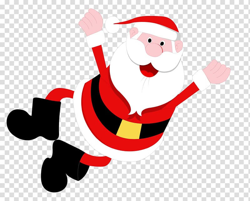 Santa Claus Christmas , Santa Claus fly transparent background PNG clipart