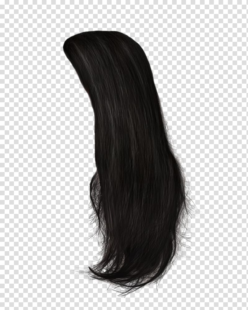black hair illustration, Black hair Wig Hairstyle Long hair, Hair 11 transparent background PNG clipart