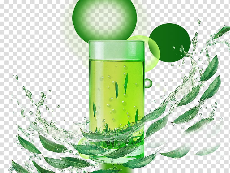Designer, Creative dynamic green tea transparent background PNG clipart
