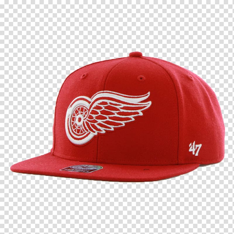 Detroit Red Wings National Hockey League Baseball cap Fullcap, baseball cap transparent background PNG clipart