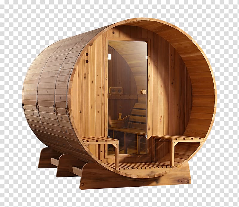 Hot tub Sauna Banya Barrel Wood, barrel sauna transparent background PNG clipart