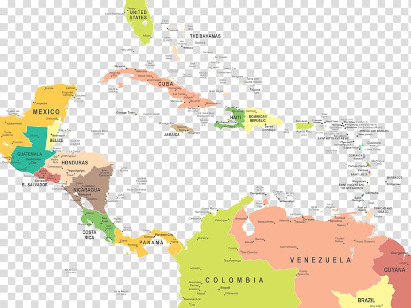 Caribbean United States Central America Map North, World Map Details transparent background PNG clipart
