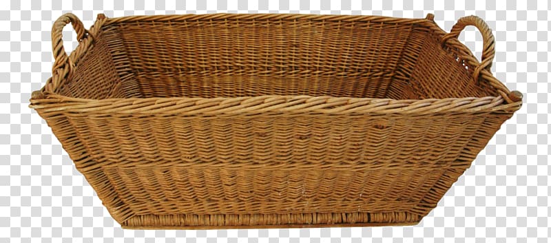 Picnic Baskets 1940s Wicker, LAUNDRY BASKET transparent background PNG clipart