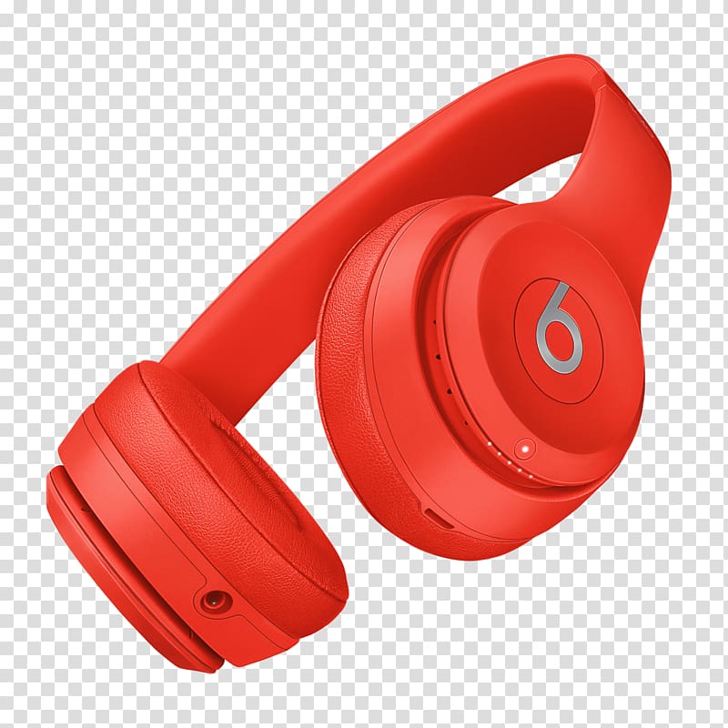 Beats Solo3 Beats Electronics Apple Product Red Headphones, headphones transparent background PNG clipart