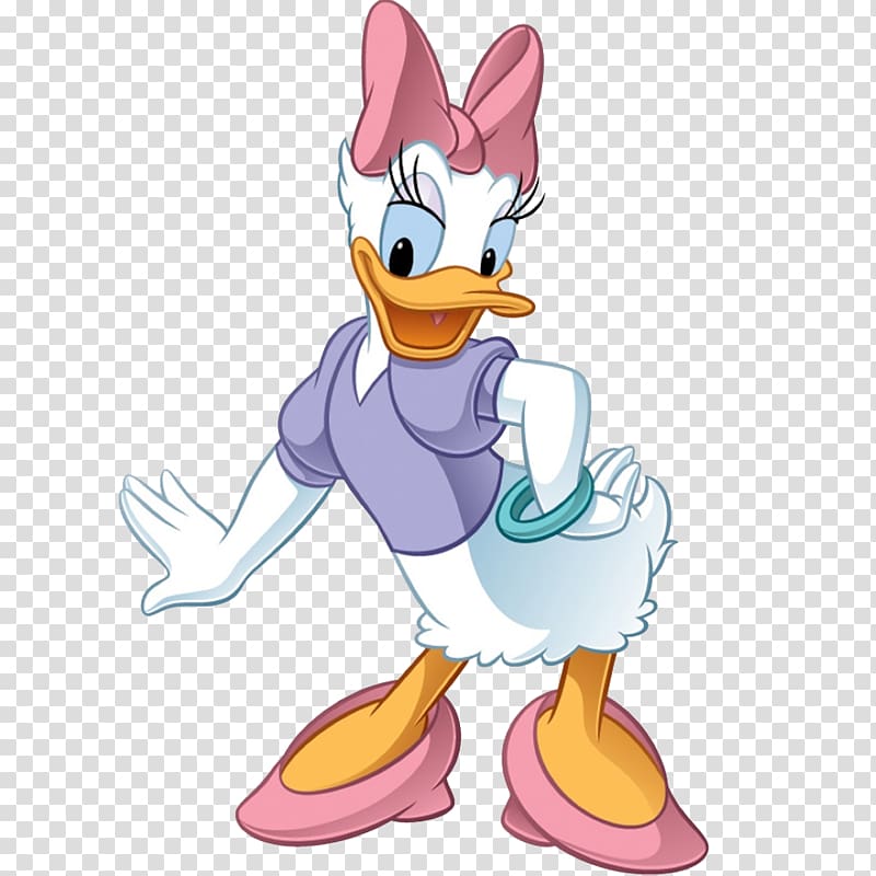 Daisy Duck illustration, Daisy Duck Minnie Mouse Mickey Mouse Donald Duck Pluto, donald duck transparent background PNG clipart
