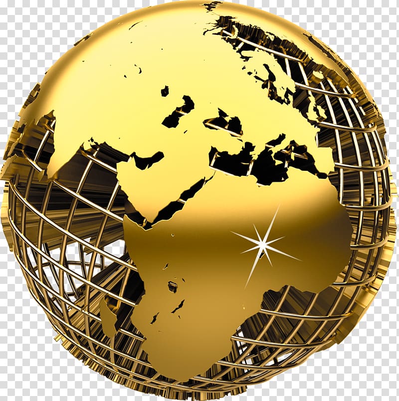 Finance Wealth Xinhuanet Icon, Gold decorative pattern Earth transparent background PNG clipart