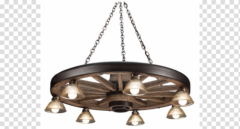 Lighting Wheel chandelier Wagon, chandelier transparent background PNG clipart