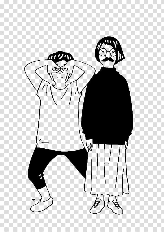 Illustrator Drawing Cartoonist Illustration, Funny Couple transparent background PNG clipart