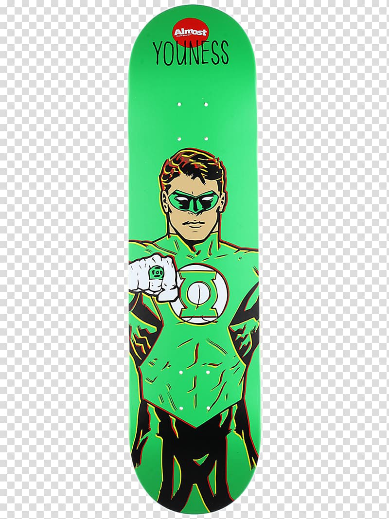 Almost Skateboards Skateboarding Grip tape Green Lantern, Green Lantern transparent background PNG clipart